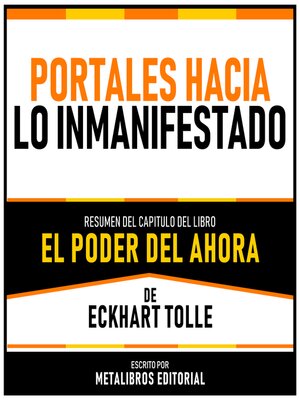 cover image of Portales Hacia Lo Inmanifestado--Resumen Del Capitulo Del Libro El Poder Del Ahora De Eckhart Tolle